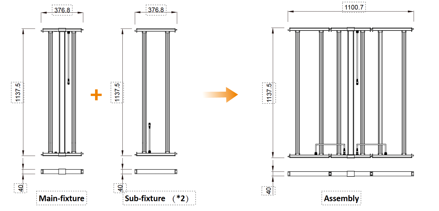 GL25 technical dimension drawing